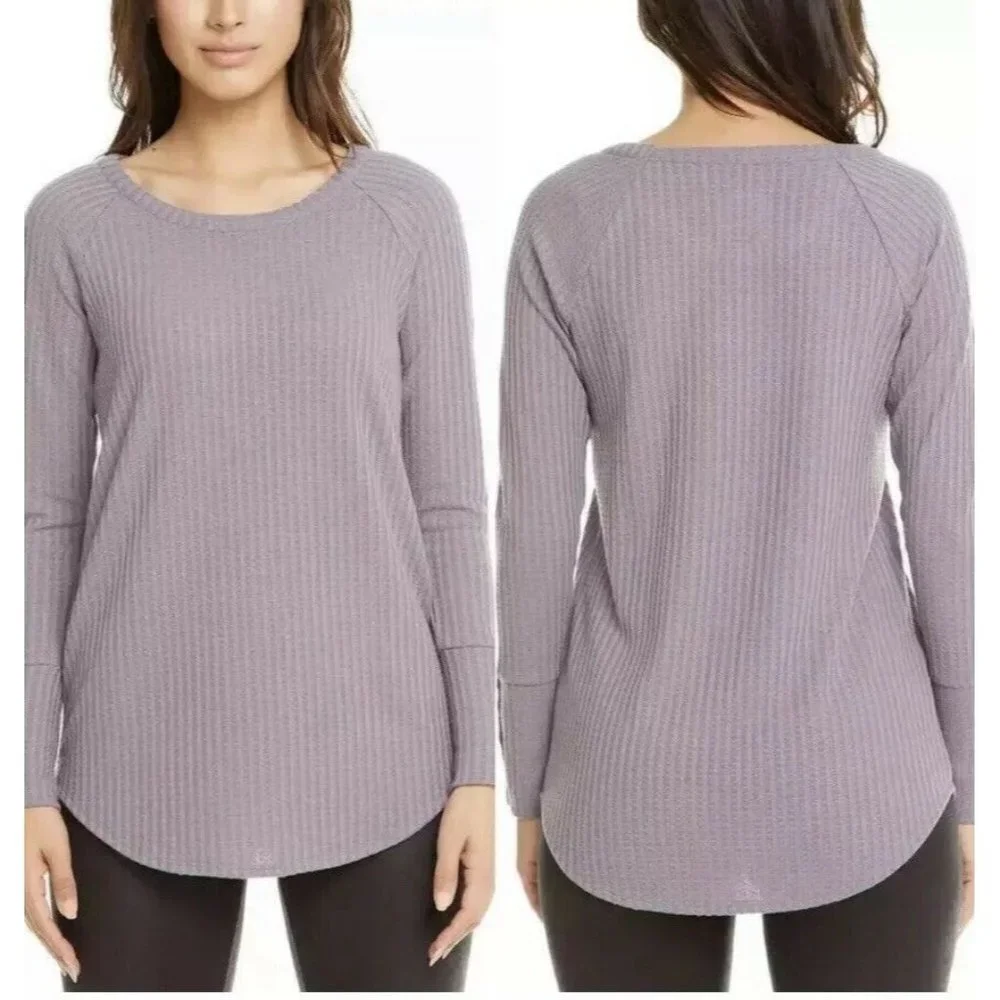 Chaser Top Womens Size M Waffle Knit Long Sleeve P - Picture 1 of 8